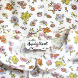 Vintage 1960s Floral Butterflies Strawberries Short Sleeve Button Up Summer Shirt   | XS Small |   by Hyanni Sport