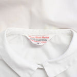 Vintage 1960s White Short Sleeve Button Up Shirt   | XS Small