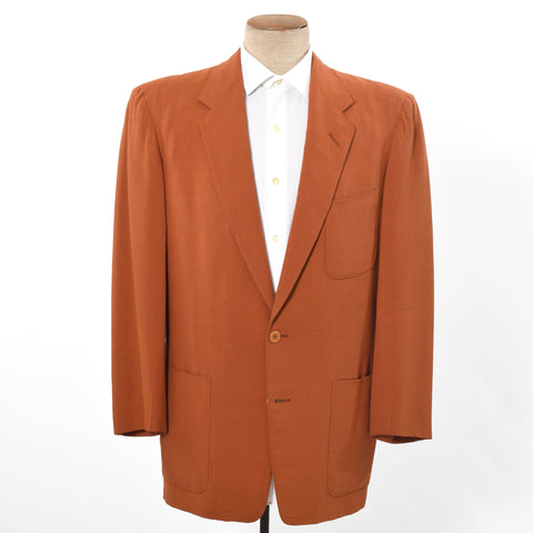 orange slub patch pocket rockabilly suit coat
