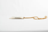 Vintage 1970s Bold Gold Metal Floating Rectangle Long Necklace