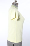 Vintage 1960s Celery Green Bouclé Knit Short Sleeve Shirt  |  Medium  |  by Talbott Travler