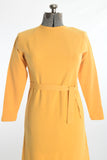 Vintage 1970s Goldenrod Yellow Sweater Dress   |  Large  |  by Talbott Taralan