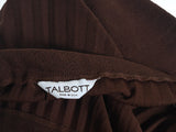 Vintage 1970s Brown Accordion Pleated Knit Skirt  | XL  - 2XL  |  by Talbott Travler