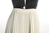 Vintage 1960s Cream Accordion Pleated Knit Skirt  | XS - Small  |  by Talbott Travler