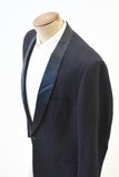 Vintage 1950s Navy Blue Shawl Collar Dinner Jacket   |  Size 41  |   After Six by Rudofker