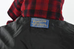 Vintage 1960s Red Black Plaid Wool Topster Shirt Jacket   |  Small  |   by Pendleton