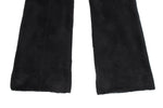 Vintage 1970s Mens Black Faux Fur Bell Bottom Pants  |   Small