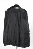 Vintage 1990s Gray Wool Black Velvet Hooded Cape | Large | by Albert Niponi Studio