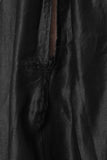 Antique 1800s Victorian Black Polished Cotton Apron Dress Set  | Plus Size