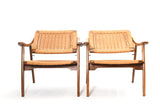 Vintage 1960s Danish Modern Rope Arm Chairs Pair | Set of 2 (For Pick-up ONLY)