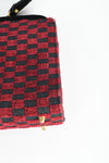 Vintage 1960s Red Black Rectangular Large Mod Cut Velvet Carpetbag Purse | by Bobbie Jerome