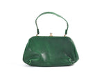Vintage 1950s Green Leather Handbag