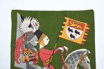 Vintage 1960 Canterbury Tales Woman and Knight on Horse Irish Linen Tea Towel | by Ulster