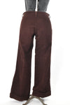 Vintage 1970s Brown Wide Flare Corduroy Pants  | Large