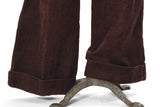 Vintage 1970s Brown Wide Flare Corduroy Pants  | Large