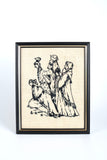 Vintage 1970s Baby Jesus Three Kings Framed Embroidered 8X10 Pictures Set | by National Paragon Corp