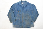 Vintage 1970s Denim Workwear Chore Coat |  2XL |  by Big Mac