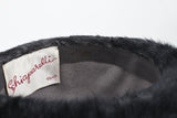 Vintage 1960s Gray Plush Fur Felt Wide Brim Hat   |   by Schiaparelli Paris