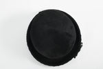 Vintage 1960s Black Beaded Brim Soft Deep Crown Bowler Hat | by Schiaparelli Paris