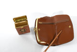 Vintage 1960s Brown Leather Fleur De Lis Wallet Small Case Gift Set | by Baronet