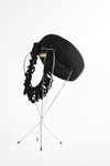 Vintage 1940s Frilled Black Tilt Pillbox Hat   |   by New York Creations