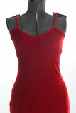 Vintage 1990s Red Velour Sleeveless Mini Dress | Size Small | by NY & Co Intimates