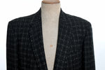 Vintage 1950s Black Pink Gray Patch Pocket Rockabilly Check Suit Jacket   |  Size 40