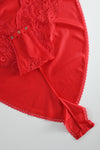 Vintage 1980s Red Heart Lace High Thigh Teddy Lingerie | Size 36 | Body Lites JC Penney