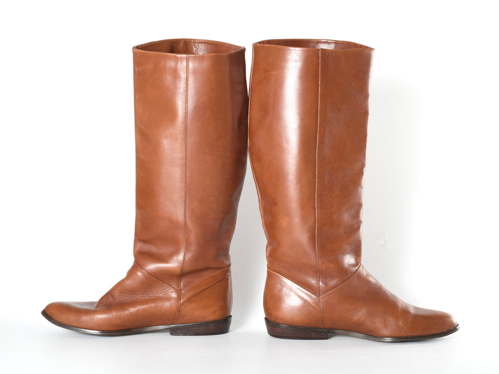 80mm Cantilever Leather Tall Boots