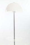 Vintage 1960s Domed White Acrylic Chrome Lucite Table MCM Floor Lamp | by Nessen Studio N.Y.