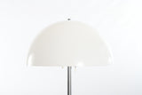 Vintage 1960s Domed White Acrylic Chrome Lucite Table MCM Floor Lamp | by Nessen Studio N.Y.