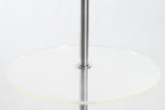 Vintage 1960s Domed White Acrylic Chrome Lucite Table MCM Floor Lamp | by Nessen Studio N.Y.
