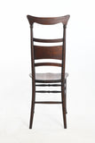 Antique Early 1900s Quarter Sawn Oak Ladder Back Narrow Chair