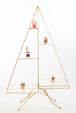 Vintage 1960s Gold Mid Century Modern Metal Christmas Tree Shelving