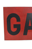 Vintage Red Porcelain Enamel Metal Gas Sign 38" X 24"