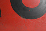 Vintage Red Porcelain Enamel Metal Gas Sign 38" X 24"