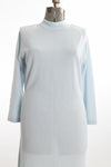 Vintage 1960s Blue Long Sleeve Sweater Dress   |  XL  |  by Talbott Travler