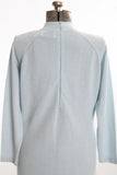 Vintage 1960s Blue Long Sleeve Sweater Dress   |  XL  |  by Talbott Travler