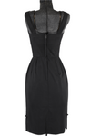 vintage 60s black pinup Alfred shaheen little black sleeveless dress back view
