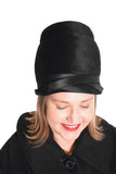 Vintage 1960s Black Brushed Fur Felt Tall Beehive Hat | by Miss Dior