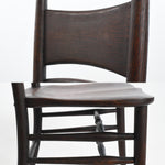 Antique Early 1900s Quarter Sawn Oak Ladder Back Narrow Chair
