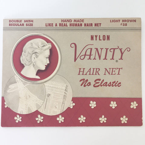 Vintage 1950s Light Brown Hair Net by Vanity
