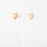 vintage 50s puka shell screw back gold filled earrings