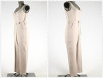 Vintage 1970s  Khaki Beige Sleeveless Jumpsuit   |   Large XL   |   by JC Penney
