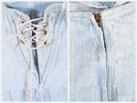 Vintage 1980s Acid Wash Lace Up Plus Size Jeans  |   36" - 39" Waist   |   by Stefano International