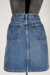 Vintage 1980s Blue Denim Short Jean Skirt   |   XS  Small   |   by Calvin Klein