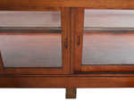 Antique Wood Framed Glass Display Cabinet