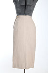 Vintage 1950s XXS Beige Wool Peplum Skirt Suit | by Lilli Ann