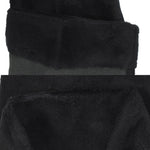 Vintage 1970s Mens Black Faux Fur Bell Bottom Pants  |   Small