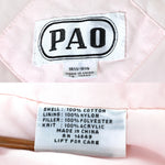 Vintage 1980s Light Pink Insulated Puffy Short Coat  | XL | by PAO